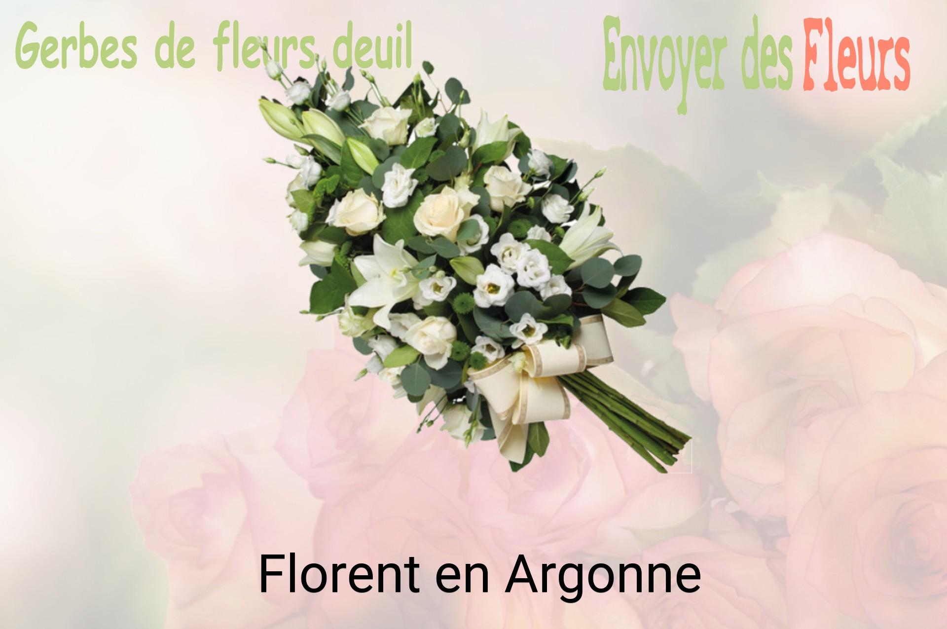 Gerbe de fleurs de deuil livrée à Florent-en-Argonne
